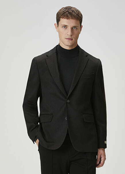 Drop 7 Siyah Yün Ceket