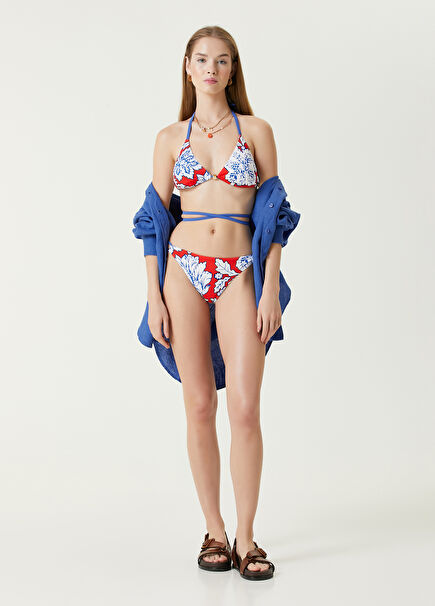 Çok Renkli Floral Desenli Bikini Altı