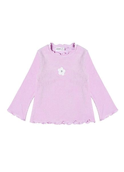 Girl T-shirt with Floral Motif