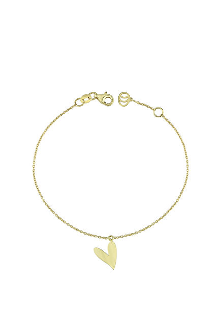 Women's Gold Bracelet With Heart