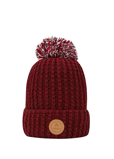 Bandista Burgundy Changeable Pom Unisex Beanie