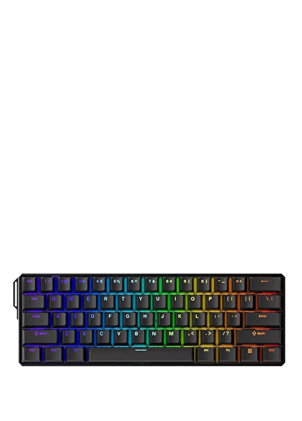 Monsgeek Fun60 Ultra Shine-Through Black TMR Hall Effect Manyetik Switch ARGB Hotswap Mekanik Gaming Klavye