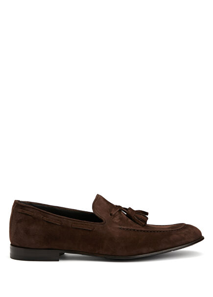 Koyu Kahverengi Erkek Süet Loafer