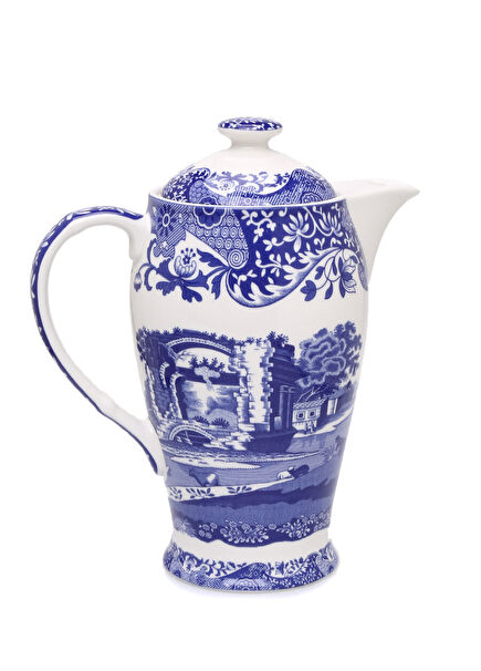Blue Italian Porselen Kahve Demliği