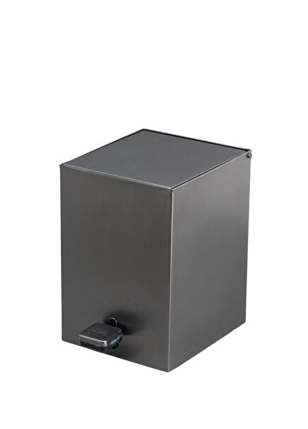 Füme Kare Pedallı Banyo Çöp Kovası 3 Lt