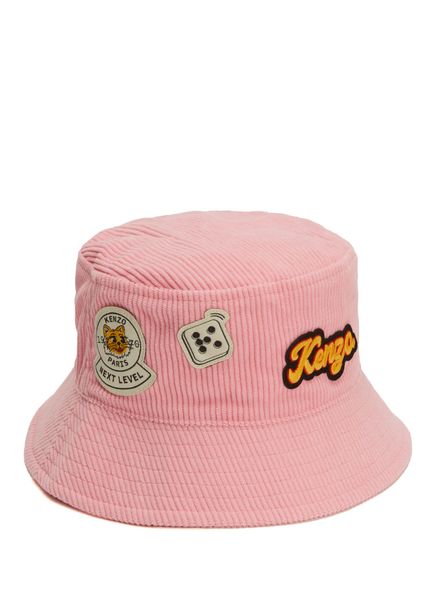 Pembe Unisex Çocuk Kadife Bucket Şapka