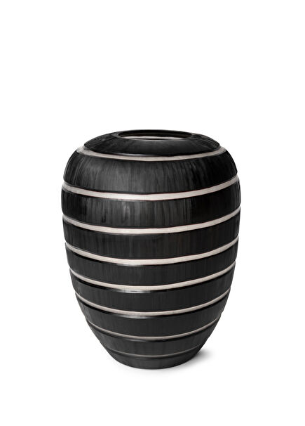 Gobi Tall Clear Black Glass Vase