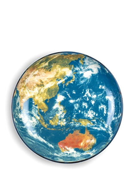 Cosmic Dinner Earth Asia Porcelain Tray