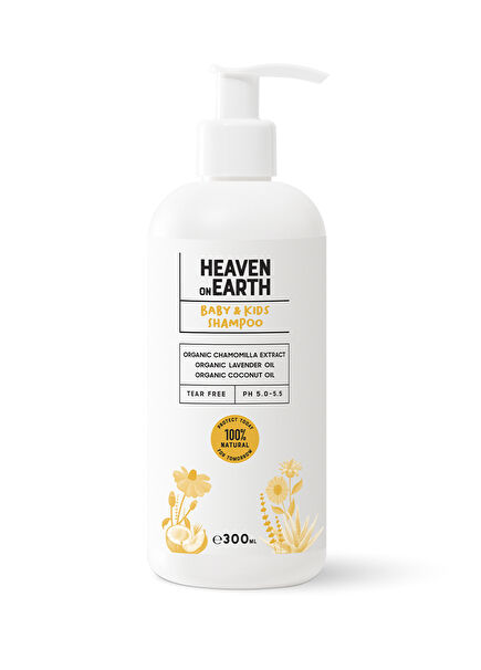 Vegan %100 Doğal Organik İçerikli Göz Yakmayan Bebek ve Çocuk Şampuanı 300 ml