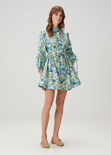 Pam Blue Floral Mini Dress