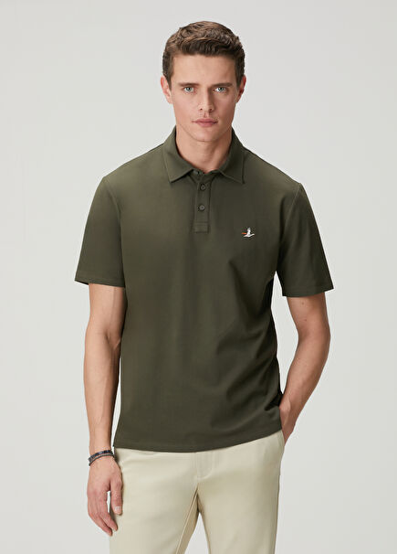 Comfort Fit Khaki Polo T-Shirt
