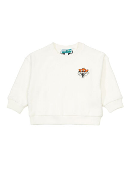 Beyaz Erkek Çocuk Sweatshirt