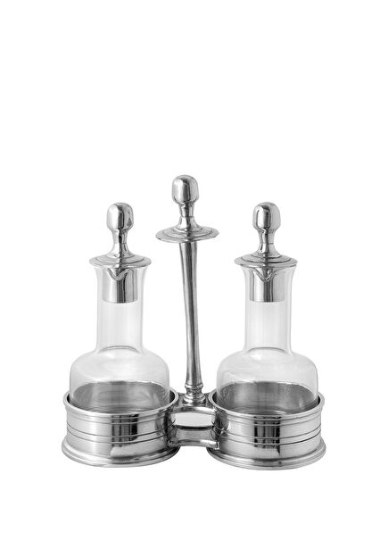 Pewter Oil and Vinegar Set