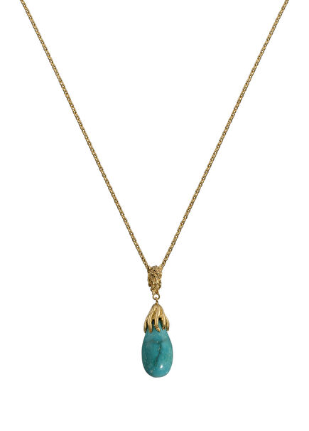 Pendulum Lion Women's Gold Necklace