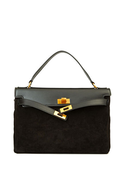 Velmor Büyük Siyah Kadın Deri Çanta