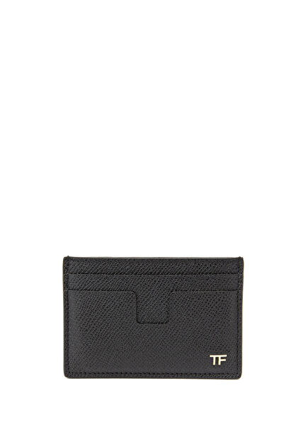 Black Mens Leather Card Holder