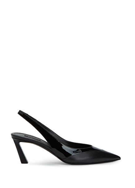 Black Leather High Heels