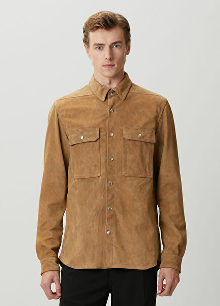 Tan Suede Shirt