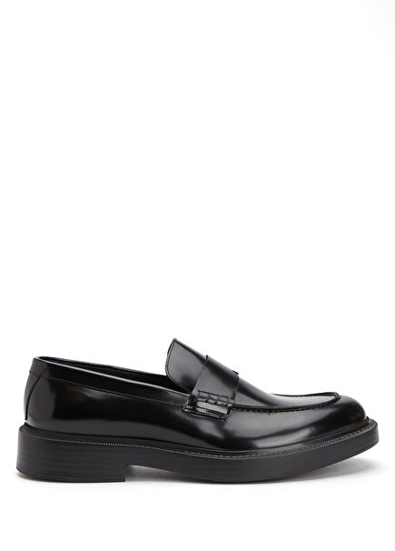 Black Men's Leather Loafer