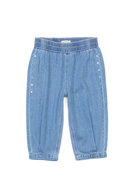 Mavi Kız Çocuk Pantolon