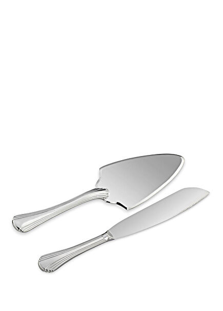 Silver 2-Piece Cake Service Set