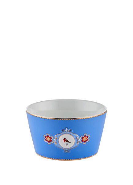 Love Birds Blue Porcelain Bowl