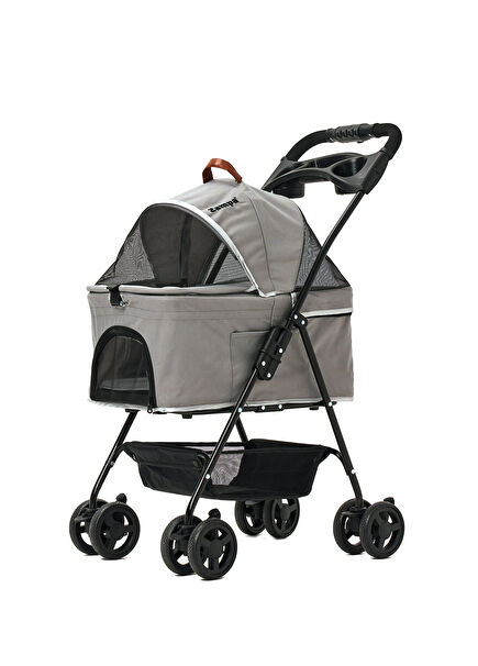 Verstappen Gray Cat and Dog Trolley
