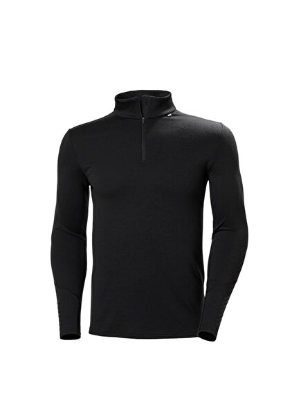 Lifa Merino Midweight 1/2 Zip Black Men's Thermal Underwear