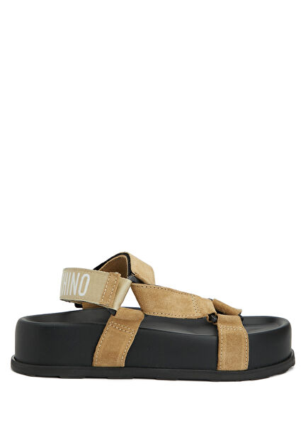 Beige Women's Leather Sandals