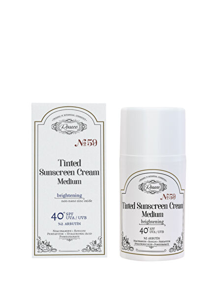 Tinted Sunscreen Cream No:59 SPF40+ Medium Renkli Güneş Kremi 50 ml