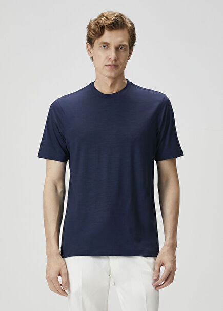 Lacivert Yün T-shirt