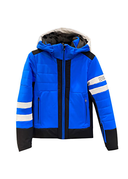 Ins Ski Black Blue Unisex Kids Ski Jacket