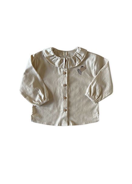 Perfectly Pale Rhino Organic Cotton Baby Girl Blou