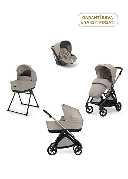 Electa+ Battery Beige Stantlı 4'lü Seyahat Sistem Bebek Arabası