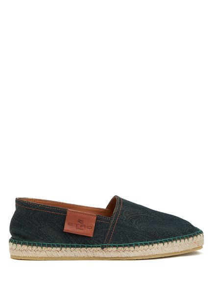 Lacivert Etnik Desenli Erkek Espadril