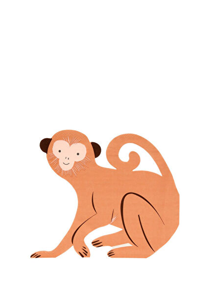 Monkey Figured 16-pack Napkin
