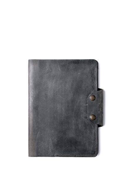 Hemingway Antique Grey A5 Organizer Leather Notebook Cover