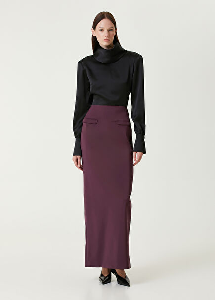 Purple Maxi Pencil Skirt