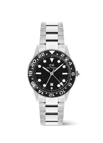 Iconic GMT Link Black Ceramic Bezel Gümüş Çelik Erkek Kol Saati