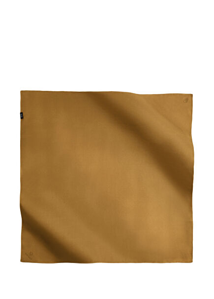 Brown Silk Twill Women's Scarf 88x88 cm