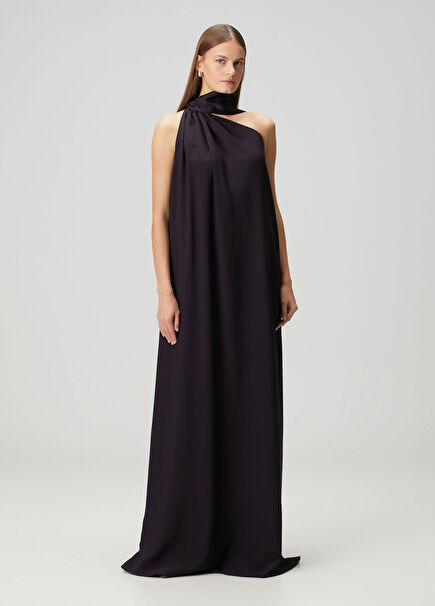 Astor Plum Maxi Evening Dress