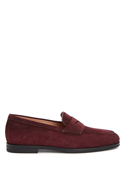 New Carla Burgundy Women's Suede Loafer