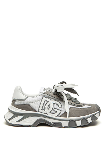 Country White Gray Men's Leather Sneakers