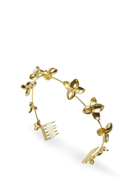 Redbud Gold Plated Women's Crown on Brass