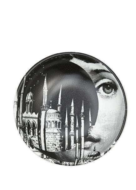 N 406 Face Printed Porcelain Ashtray