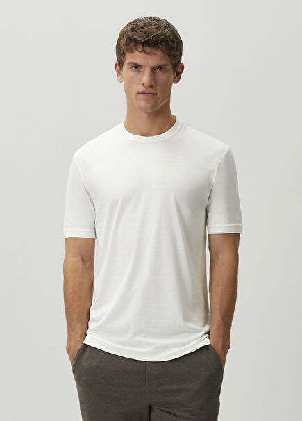 Tesar Beyaz İpek T-shirt