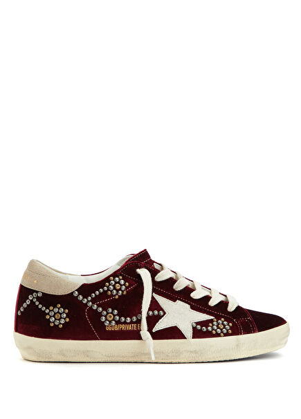 Private EDT Bordo Kadın Deri Sneaker