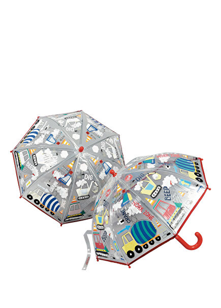 Construction Color Changing Transparent Kids Umbrella