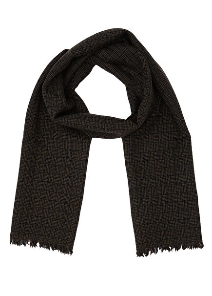 Siyah Desenli Yün Şal