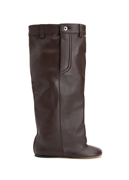 Kahverengi Kadın Deri Çizme